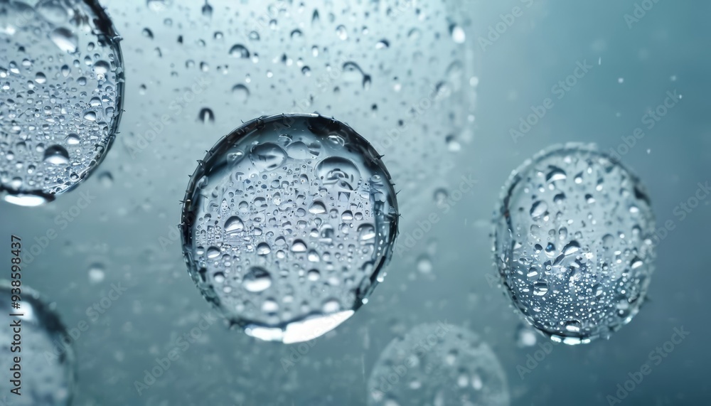 Raindrops on a window a closeup view of natures touch Raindrops on a window a closeup view of natures touch