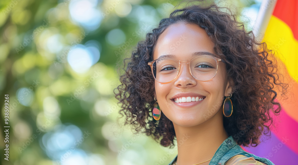 Mulheres jovens sorrindo com bandeira do orgulho LGBTQIA+ em marcha ao ar livre durante o dia, capturadas em close-up, com fundo desfocado, criadas por IA generativa
Mulheres jovens sorrindo com bandeira do orgulho LGBTQIA+ em marcha ao ar livre durante o dia, capturadas em close-up, com fundo desfocado, criadas por IA generativa