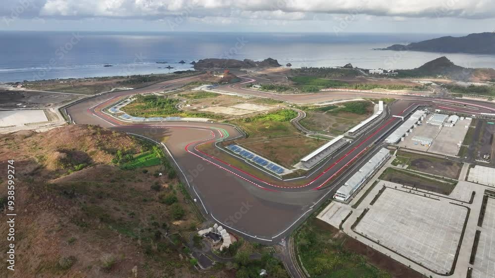 Aerial View of Mandalika MotoGP Circuit in Lombok, Indonesia Aerial View of Mandalika MotoGP Circuit in Lombok, Indonesia