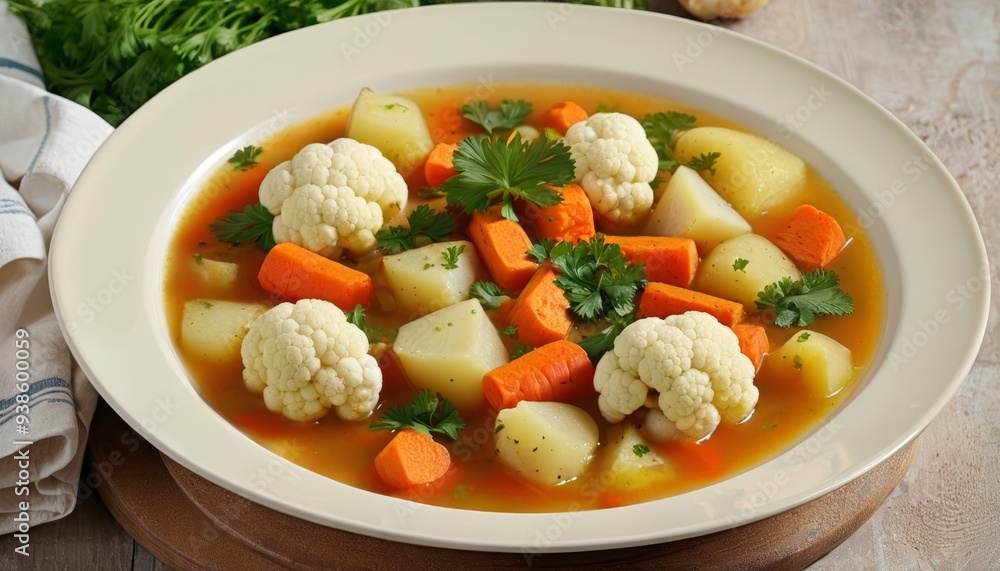 Warm and comforting vegetable soup perfect for a cozy meal Warm and comforting vegetable soup perfect for a cozy meal