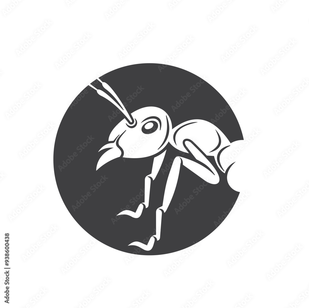 Fototapeta premium Ants, are a type of social insect, vector art.