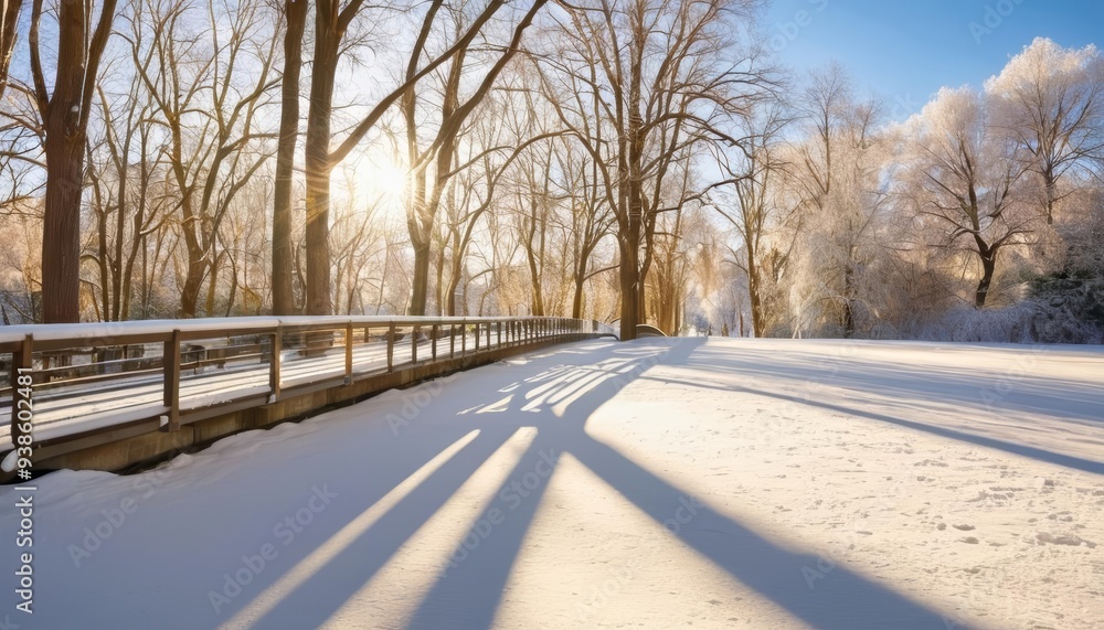 Whispers of winters serenity in the snowy forest Whispers of winters serenity in the snowy forest