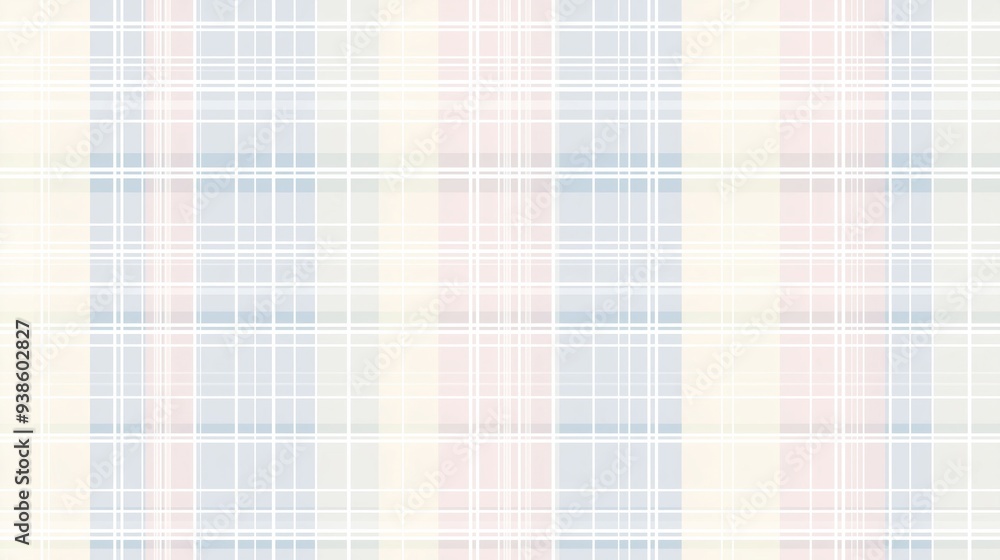 A Whimsical Plaid Pattern in Soft Pastel Colors for Home Decor A Whimsical Plaid Pattern in Soft Pastel Colors for Home Decor