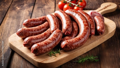  Deliciously prepared sausages ready to grill