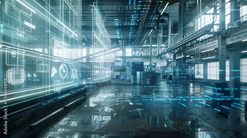 A futuristic factory environment with holographic interfaces, smooth workflows, and precision engineering. The clear and spacious design allows for effective copy placement and creativity. A futuristic factory environment with holographic interfaces, smooth workflows, and precision engineering. The clear and spacious design allows for effective copy placement and creativity.