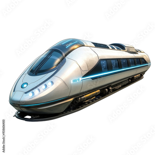 This striking futuristic train showcases sleek design and advanced technology, merging functionality and aesthetic appeal.