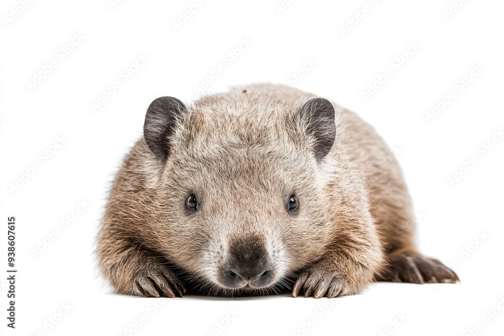 Close-up of a Brown Furry Animal with Black Eyes and Claws Close-up of a Brown Furry Animal with Black Eyes and Claws