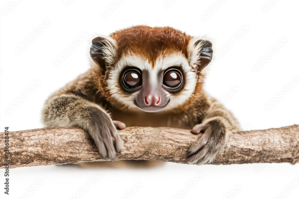 A Curious Baby Coquerel's Sifaka Lemur on a Branch A Curious Baby Coquerel's Sifaka Lemur on a Branch