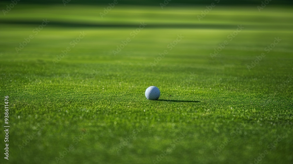 Golf Ball on a Green Course Golf Ball on a Green Course