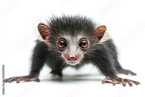 Close-up of a Curious Aye-aye Lemur with Large Eyes