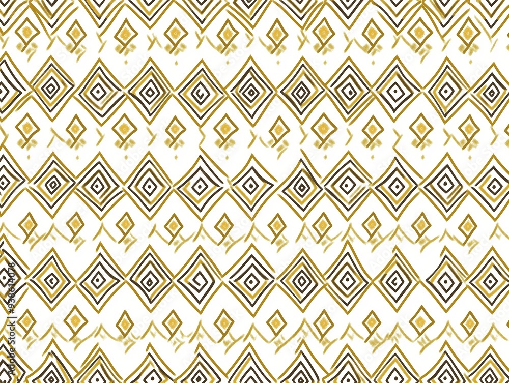 Intricate Geometric Pattern Featuring Gold and Black Designs Intricate Geometric Pattern Featuring Gold and Black Designs