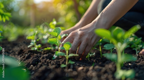 Sustainable Community: Person Promoting Local Food Production and Habitat Restoration Through Tree Planting and Gardening Using Technology