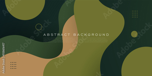 Abstract 3D background with green wave overlap design for banner cover book flayer and other element graphic design. Eps10 vector