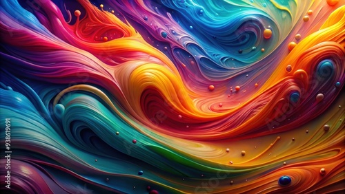 Wallpaper Mural Abstract background of colored stains and glossy liquid paint waves , abstract, background, colors, stains, glossy, liquid Torontodigital.ca