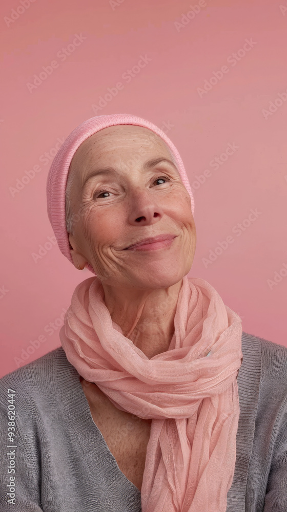 Happy Cancer Patient Against Pink Background, Breast Cancer Awareness
Happy Cancer Patient Against Pink Background, Breast Cancer Awareness