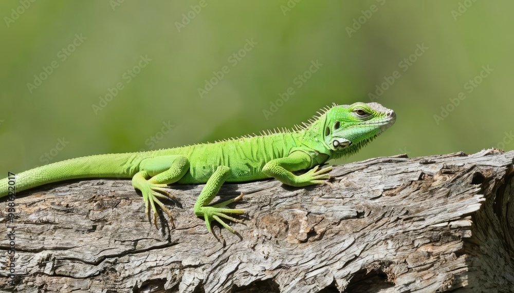 Lizards serene moment on a log Lizards serene moment on a log