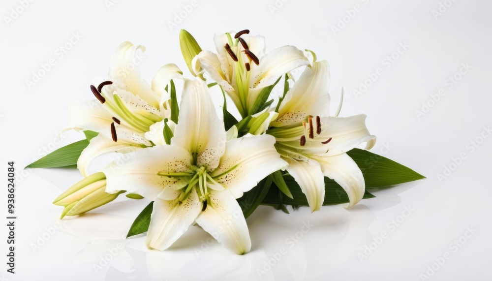 Elegant bouquet of fresh lilies in bloom Elegant bouquet of fresh lilies in bloom