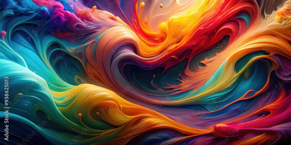 Abstract image of colorful paint swirling and blending together in a liquify effect, liquify, blend, mix, abstract, vibrant Abstract image of colorful paint swirling and blending together in a liquify effect, liquify, blend, mix, abstract, vibrant