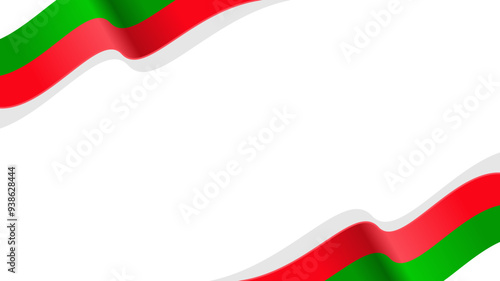 wavy bulgaria flag vector background with copy space for text. bulgaria national day
