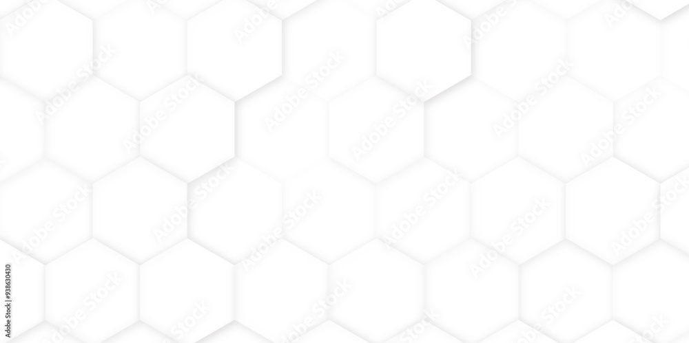 Naklejka premium Grid seamless pattern. Hexagonal graphic design. Vector seamless pattern. Modern stylish texture with monochrome trellis. 