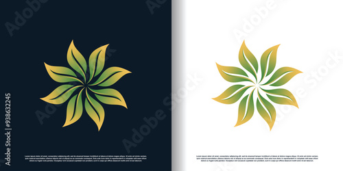 flower design with creative concept premium vector