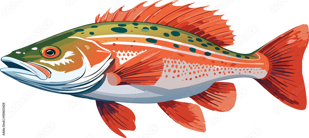 Fototapeta premium Gurnard fish on a white