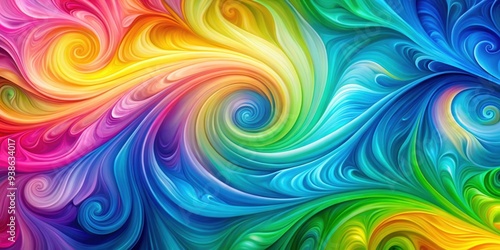 Wallpaper Mural Colorful background with vibrant swirls of blue, green, pink, and yellow , vibrant, swirls, rainbow, colorful, abstract Torontodigital.ca