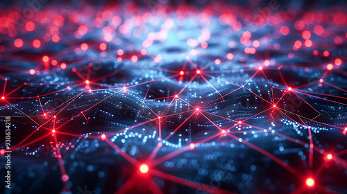 intricate 3D model showing the flow of venture capital into different sectors, visualized with glowing paths