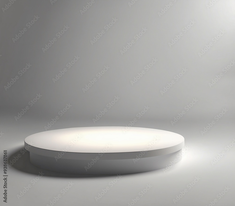 product display with empty white podium on wall product display with empty white podium on wall