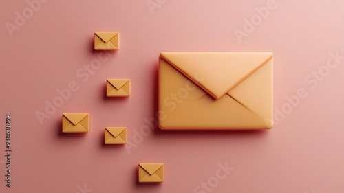 Professional email with networking links, recipient details, 3D illustration