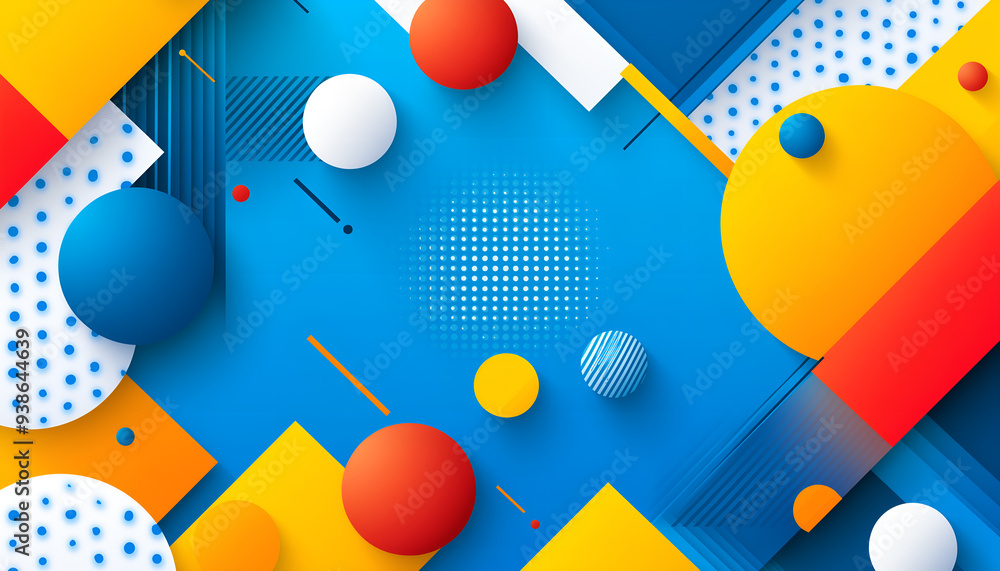 Abstract colorful geometric shapes composition background Abstract colorful geometric shapes composition background