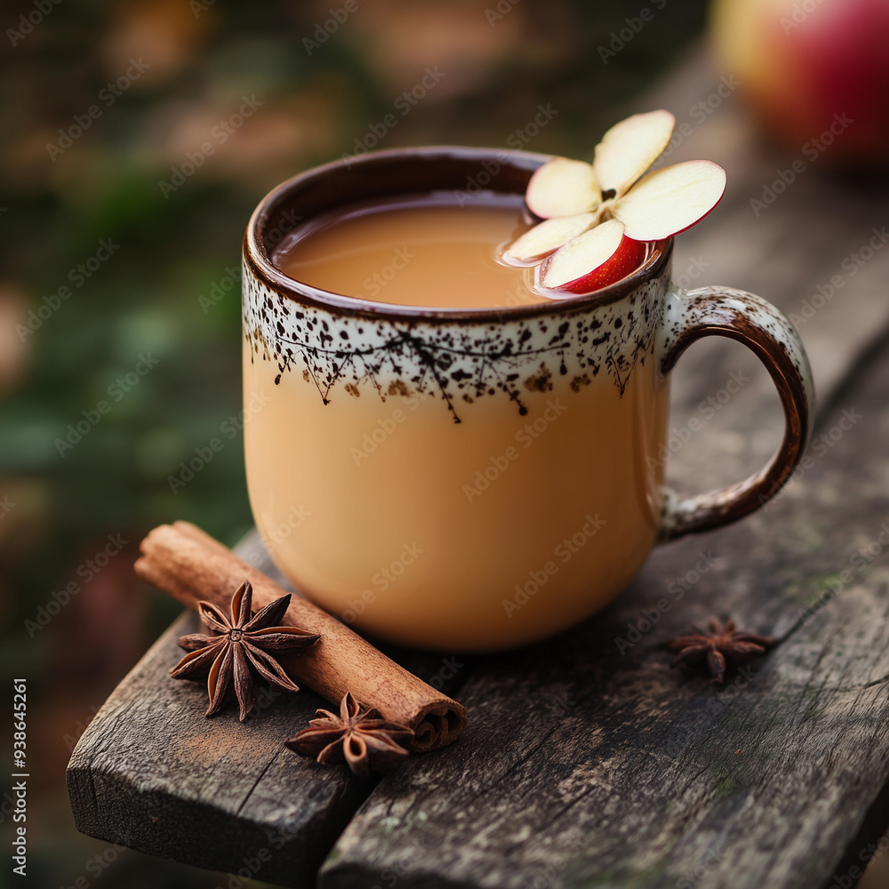 Another Serving of Apple Cider in a Mug with Cinnamon Stick and Star Anise Another Serving of Apple Cider in a Mug with Cinnamon Stick and Star Anise