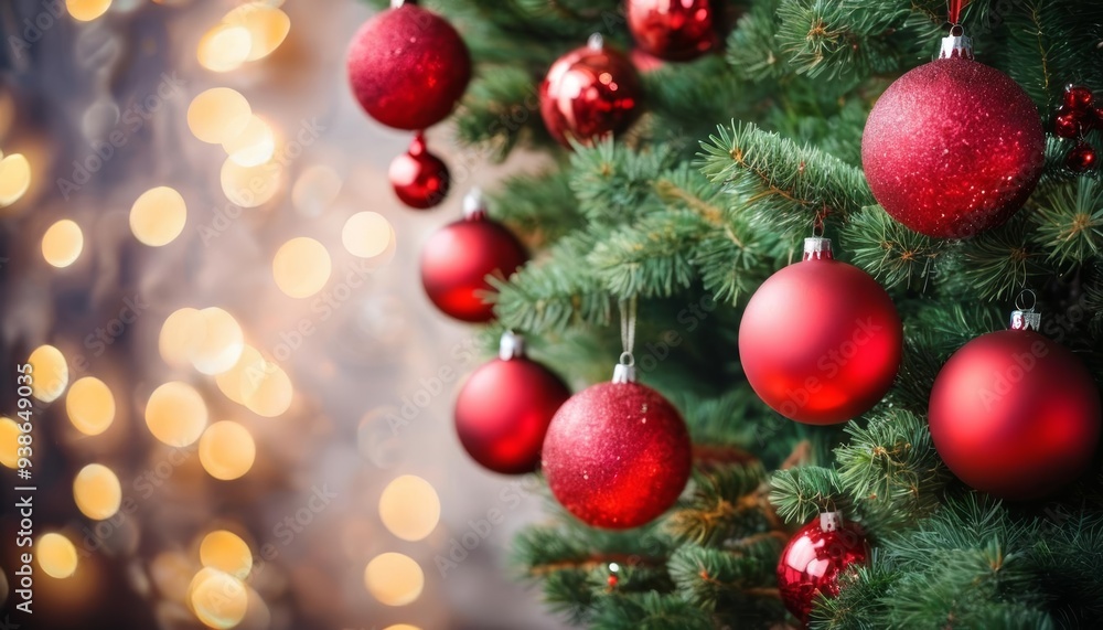 Joyous Christmas decorations in soft focus Joyous Christmas decorations in soft focus