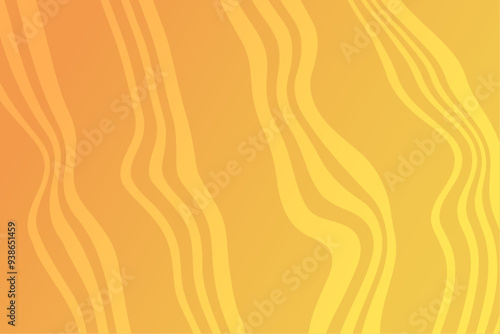 gradient background with wavy lines. orange, yellow, waves, bacon strip pattern. vector wallpaper, banner, backdrop, halloween, fall, theme.