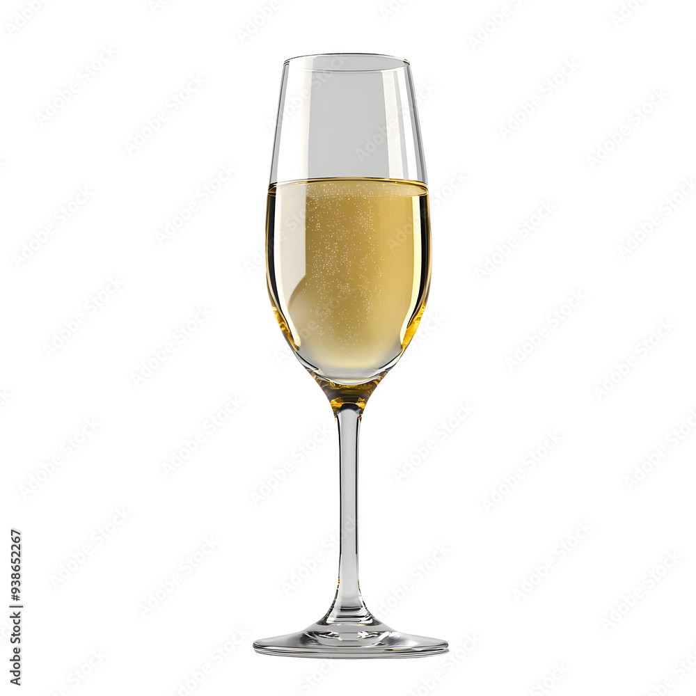 Glass of Sparkling Wine with Bubbles Isolated on Transparent Background Glass of Sparkling Wine with Bubbles Isolated on Transparent Background