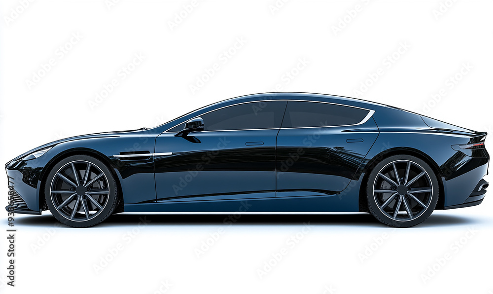Car side view, white background Car side view, white background