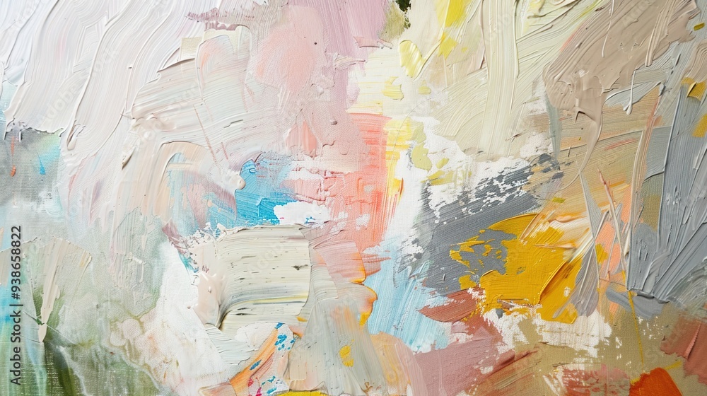 Fototapeta premium A colorful oil painting with a lively mix of vibrant hues serves as a best-seller a bstract background or a dynamic wallpaper