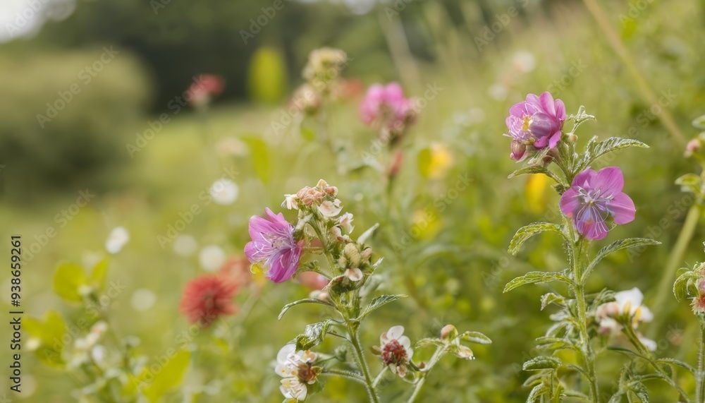 Blooming Wildflowers in a Field Blooming Wildflowers in a Field