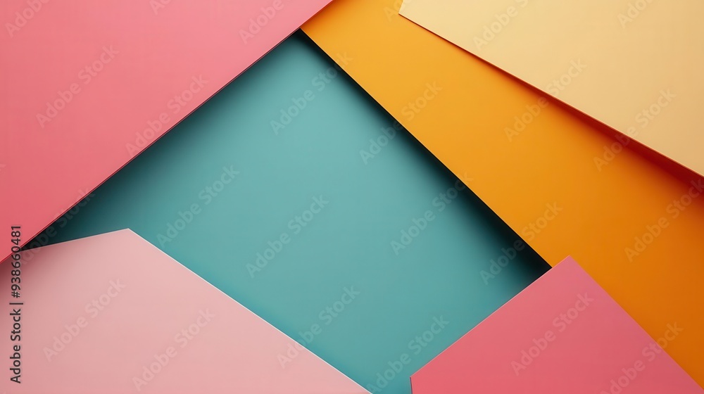 A 3D effect of geometric shapes overlapping and popping out of the background, 3D effect, geometric shapes, abstract A 3D effect of geometric shapes overlapping and popping out of the background, 3D effect, geometric shapes, abstract