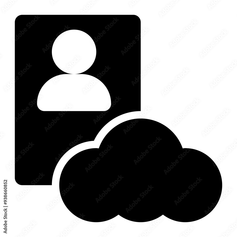 cloud identity, cloud user, cloud administrator, cloud computing, identity, user, admin solid or glyph icon cloud identity, cloud user, cloud administrator, cloud computing, identity, user, admin solid or glyph icon