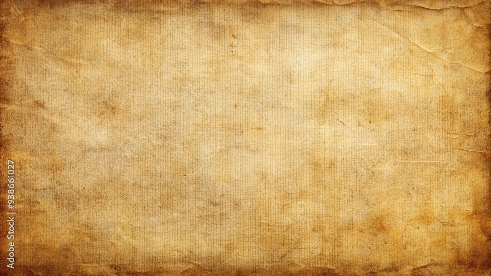 Fototapeta premium Old vintage paper canvas texture with worn edges and creases, aged, retro, grunge, distressed, antique, backdrop, background