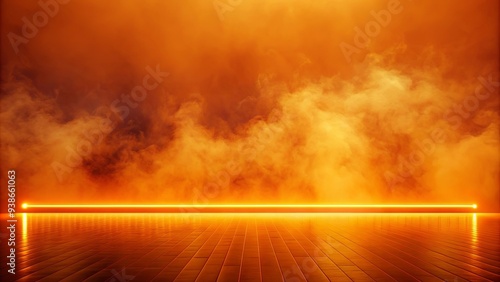 neon orange background covered in fog, neon, orange, background,foggy, eerie, neon lights, abstract, mist, hazy, glow