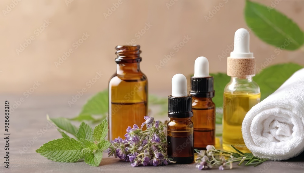 Essential oils and herbs for a natural spa experience Essential oils and herbs for a natural spa experience