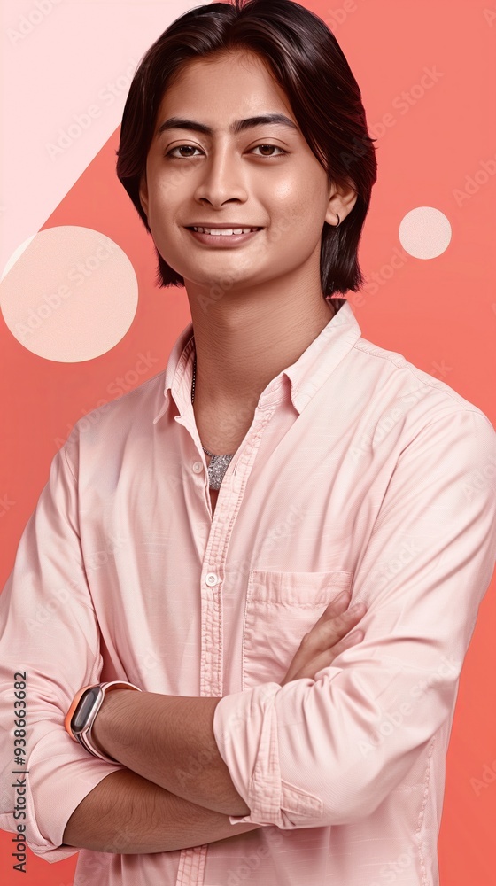 Confident Young Businessman Smiling in a Corporate Portrait Confident Young Businessman Smiling in a Corporate Portrait