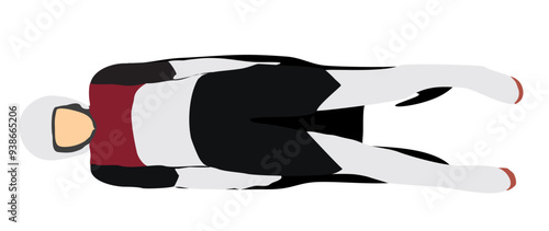 winter sports luge sports luger full isolated snow sports