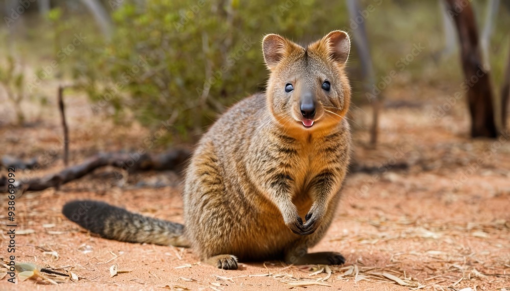 Naklejka premium Adorable kangaroo in the wild