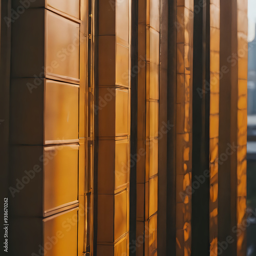 Wallpaper Mural a close up of a wall of yellow tiles Torontodigital.ca