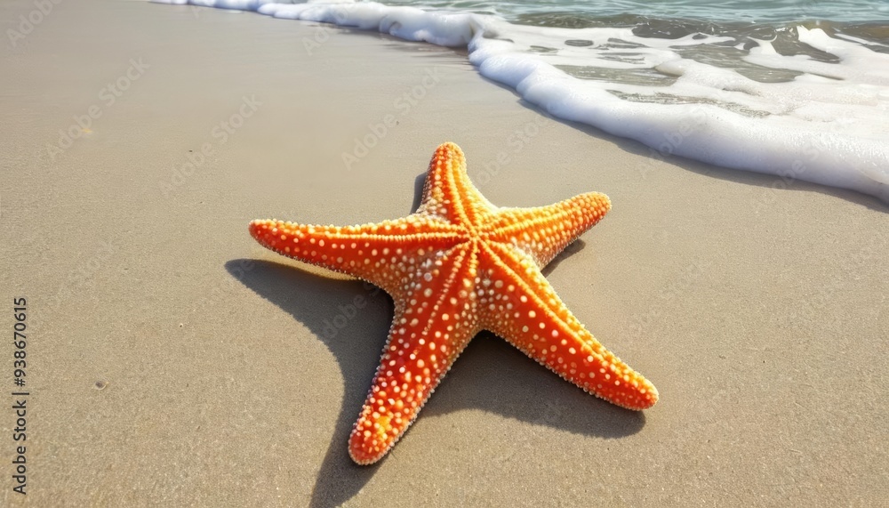A starfishs serene seaside moment A starfishs serene seaside moment