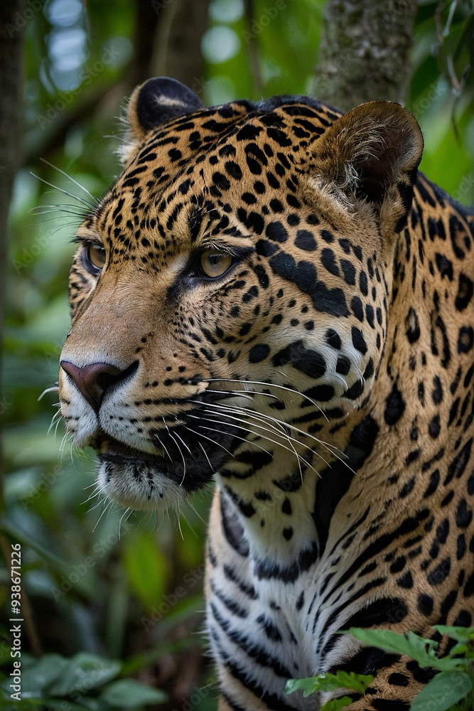 Naklejka premium Jaguar In the Forest Nature