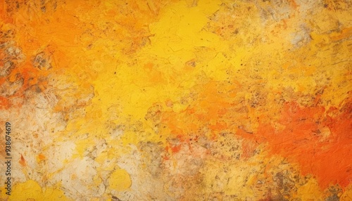  Vibrant abstract art with bold orange and yellow hues